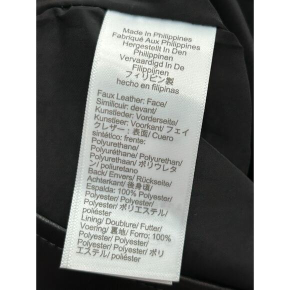 NWT J.Crew No. 3 Black Faux Leather Lined Back Slit Zip Pencil Skirt Size 22 - Picture 8 of 10